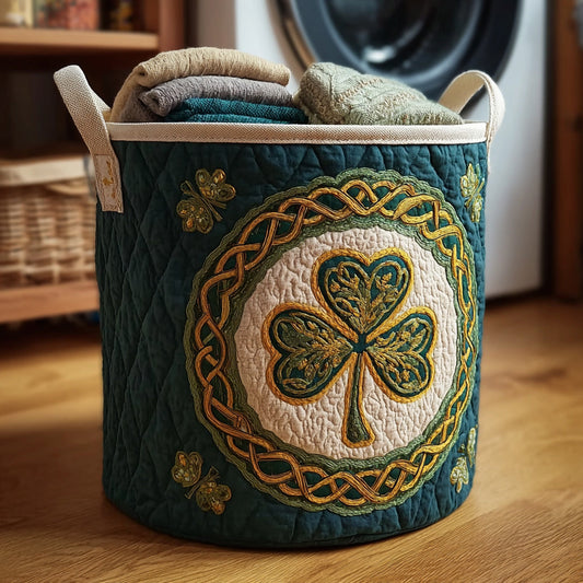 Eternal Green Heritage Quilted Laundry Basket NCU0HNH803