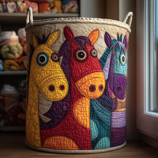 Eternal Horse Quilted Laundry Basket NCU0DDK1208