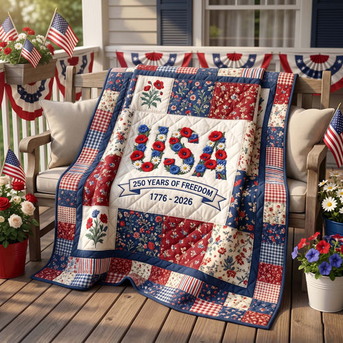 Eternal Liberty Bloom Quilted Blanket NCU0HNH1050
