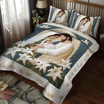 Eternal Love 3-Piece Quilted Bedding Set NCU0VL755