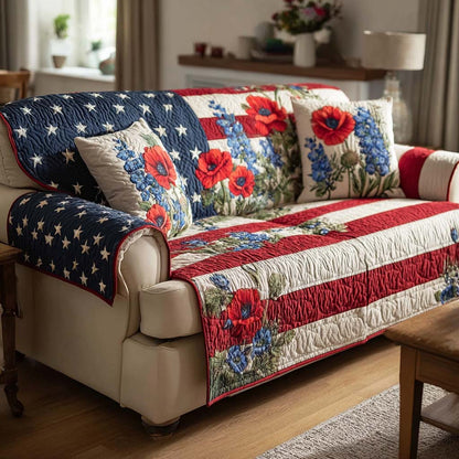 Eternal Prairie Quilted Sofa Cover NCU0HNH953