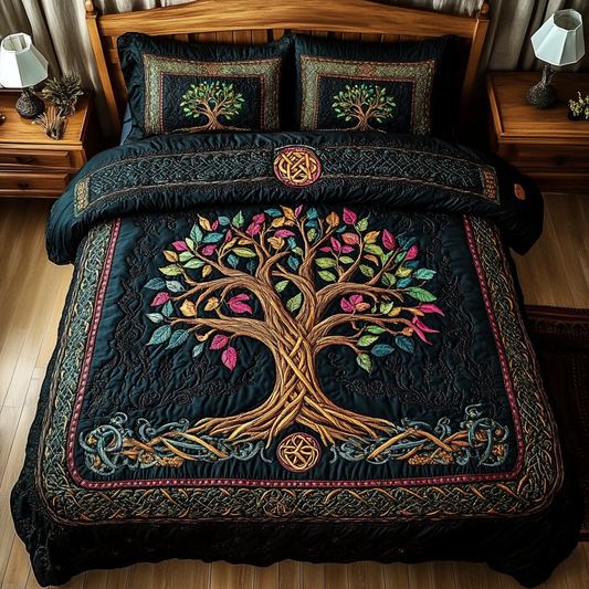 Eternal Roots 3-Piece Quilted Bedding Set NCU0DDK161