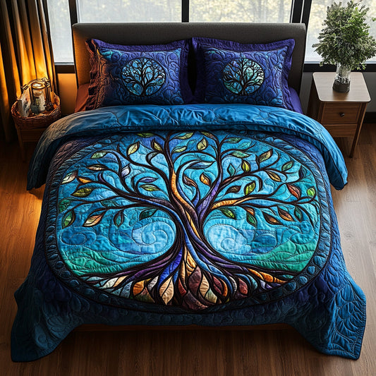 Eternal Roots 3-Piece Quilted Bedding Set NCU0DV1591