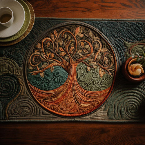 Eternal Roots Quilted Table Runner NCU0DV1834