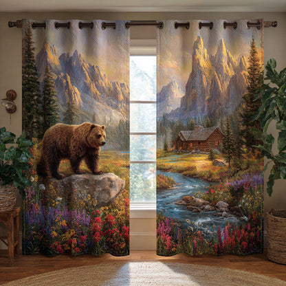 Ethereal Bear Bloom Quilted Curtains NCU0HNH773