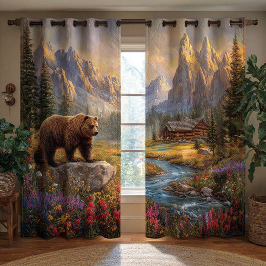 Ethereal Bear Bloom Quilted Curtains NCU0HNH773