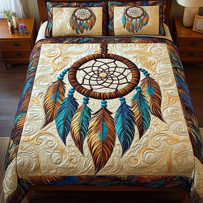 Ethereal Dreamcatcher 3-Piece Quilted Bedding Set NCU0NNL041