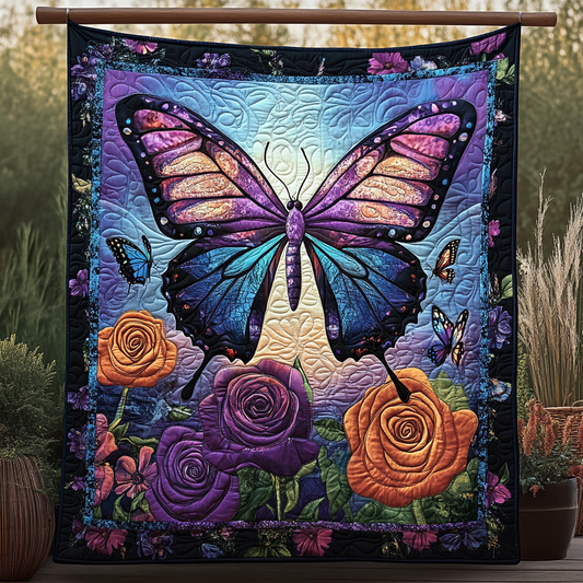Ethereal Flutter Garden Quilted Blanket NCU0PVL038