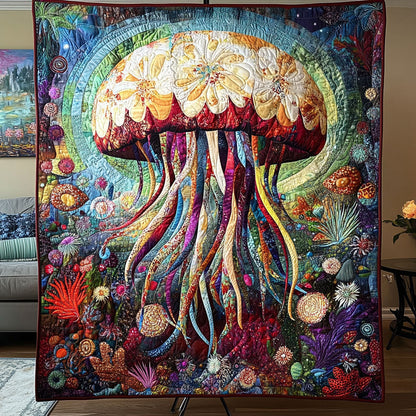 Ethereal Underwater Elegance Quilted Blanket NCU0PTT171