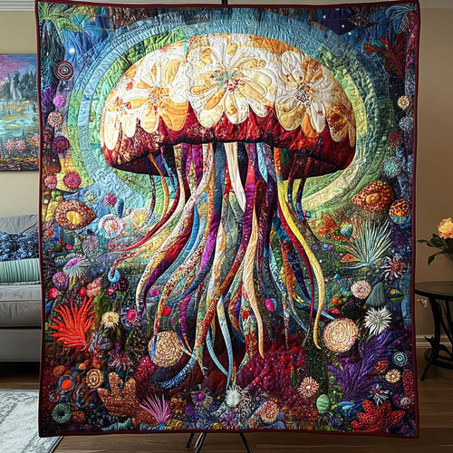 Ethereal Underwater Elegance Quilted Blanket NCU0PTT171