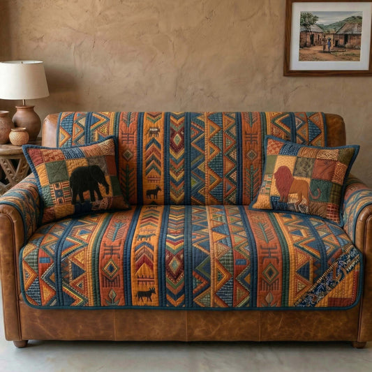 Ethnic Rhythm Quilted Sofa Cover NCU0NXD1805