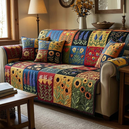 Everbloom Cover Quilted Sofa Cover NCU0NNL176