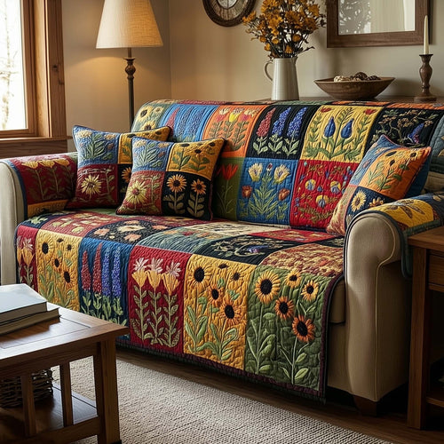 Everbloom Cover Quilted Sofa Cover NCU0NNL176
