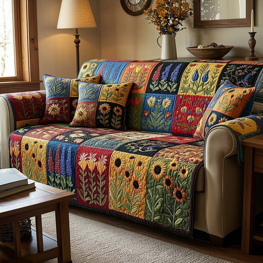 Everbloom Cover Quilted Sofa Cover NCU0NNL176