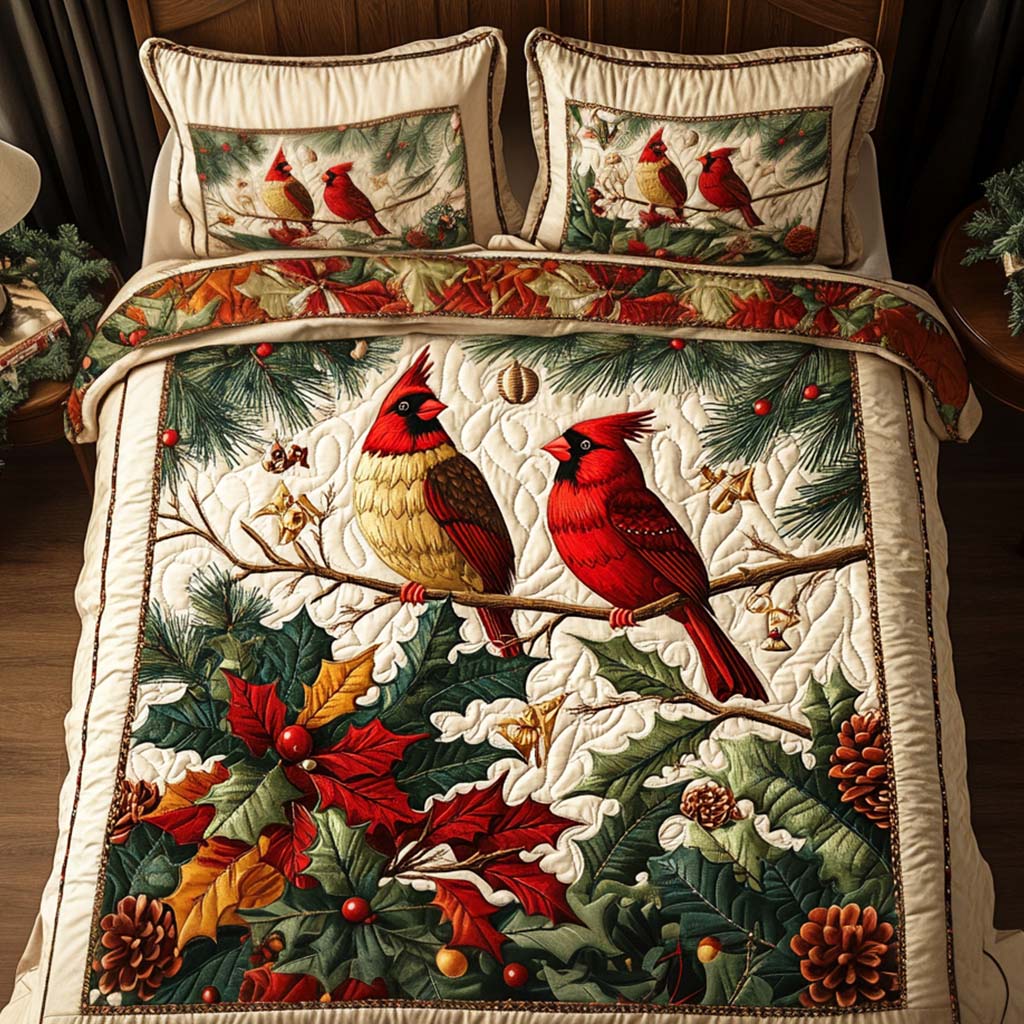 Evergreen Companions 3-Piece Quilted Bedding Set NCU0NNT009