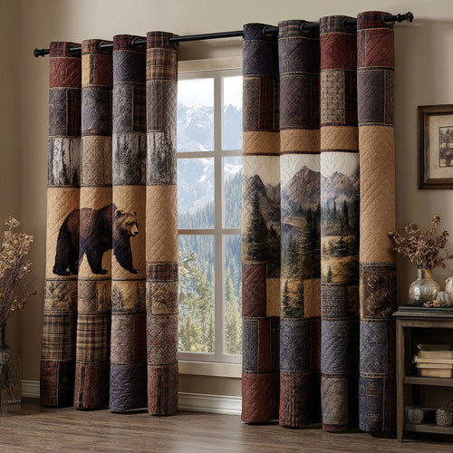 Evergreen Bear Path Quilted Curtains NCU0NNT2878