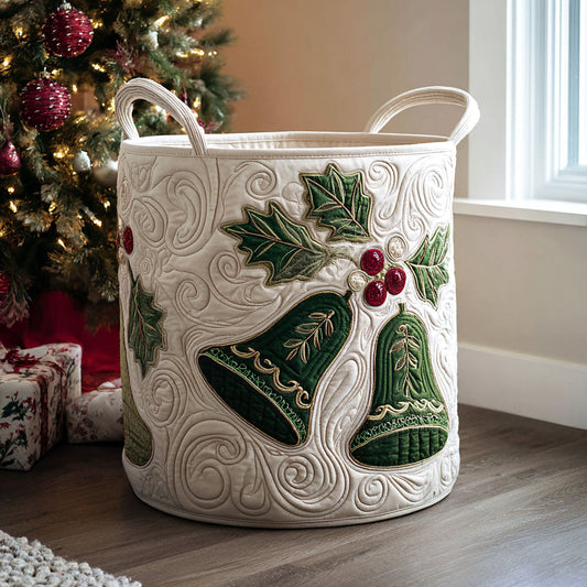 Evergreen Bells Quilted Laundry Basket NCU0PTT1331