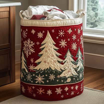 Evergreen Glow Quilted Laundry Basket NCU0DDK1349