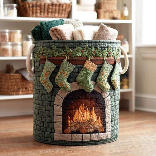 Evergreen Hearth Quilted Laundry Basket NCU0NTV778