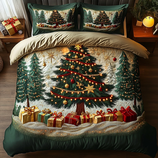 Evergreen Magic 3-Piece Quilted Bedding Set NCU0DDK086