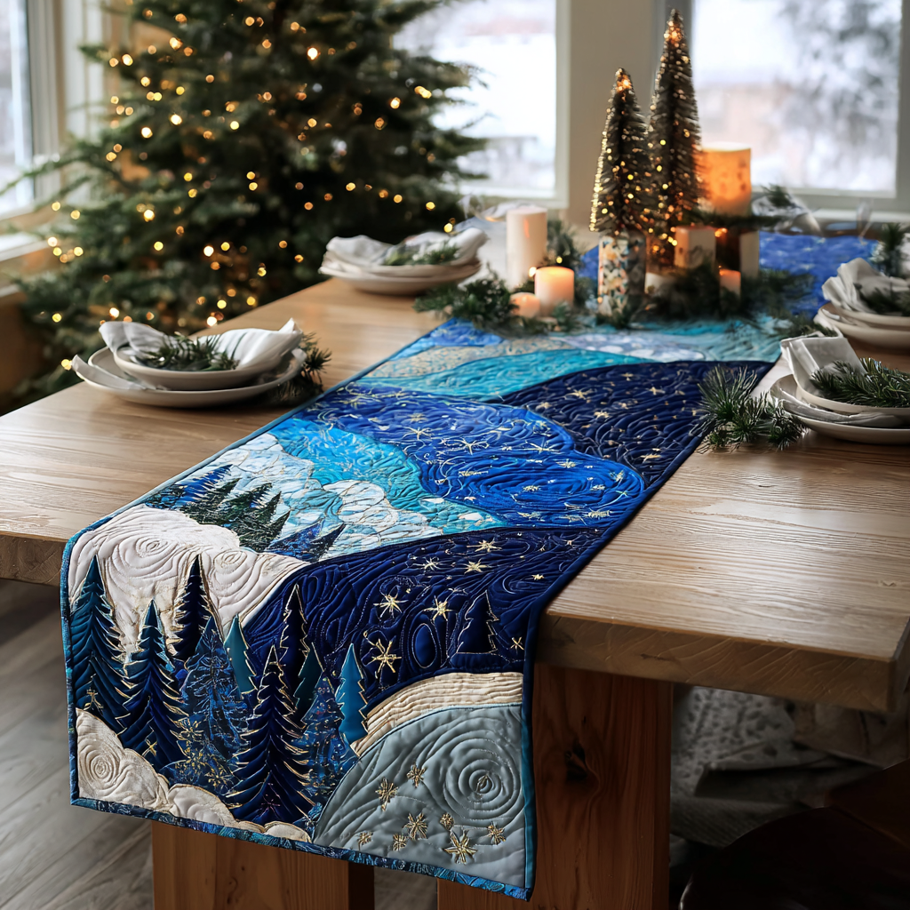Evergreen Magic Quilted Table Runner NCU0DDK1544