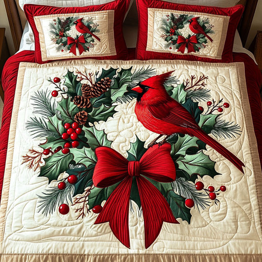 Evergreen Noel 3-Piece Quilted Bedding Set NCU0PT2192