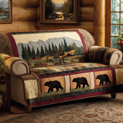 Evergreen Path Quilted Sofa Cover NCU0LDH617