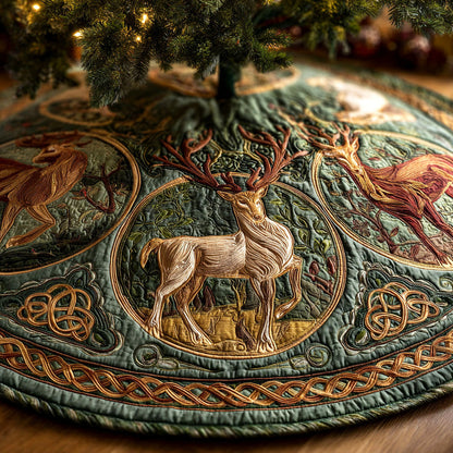 Evergreen Realm Christmas Quilted Tree Skirt NCU0NTV737