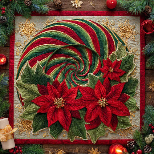 Evergreen Spiral Glow Quilted Table Topper NCU0NXD231