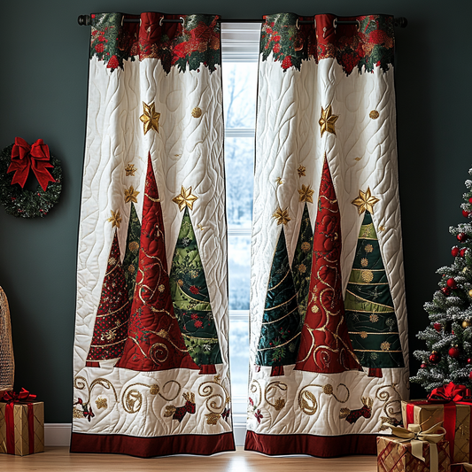 Evergreen Star Quilted Curtains NCU0DDK1729