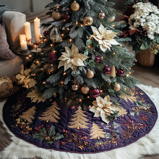Evergreen Starlight Forest Christmas Quilted Tree Skirt NCU0DV1461