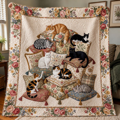 Every Cat Has a Story Quilted Blanket NCU0PTT3187