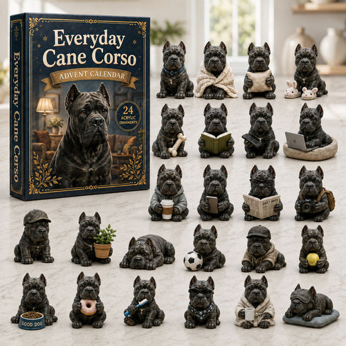 CHRISTMAS KICKOFF 40% OFF - Everyday Cane Corso Advent Calendar 2026 - 24-Day Festive Countdown, Acrylic Charms Blind Box - Gift For Cane Corso Lovers AC0NT204