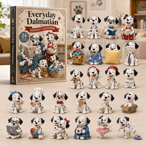 CHRISMAST KICKOFF 40% OFF - Everyday Dalmatian Advent Calendar 2026 - 24-Day Festive Countdown, Acrylic Charms Blind Box - Gift For Dog Lovers AC0TH125