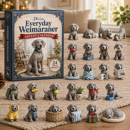 CHRISTMAS KICKOFF 40% OFF - Everyday Weimaraner Advent Calendar 2026 - 24-Day Festive Countdown, Acrylic Charms Blind Box - Gift For Weimaraner Lovers AC0NT224