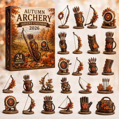 FALL SEASON KICKOFF 40% OFF - Autumn Archery Advent Calendar 2026 - 24-Day Festive Countdown, Acrylic Charms Blind Box - Gift For Archery Lovers AC0HT331
