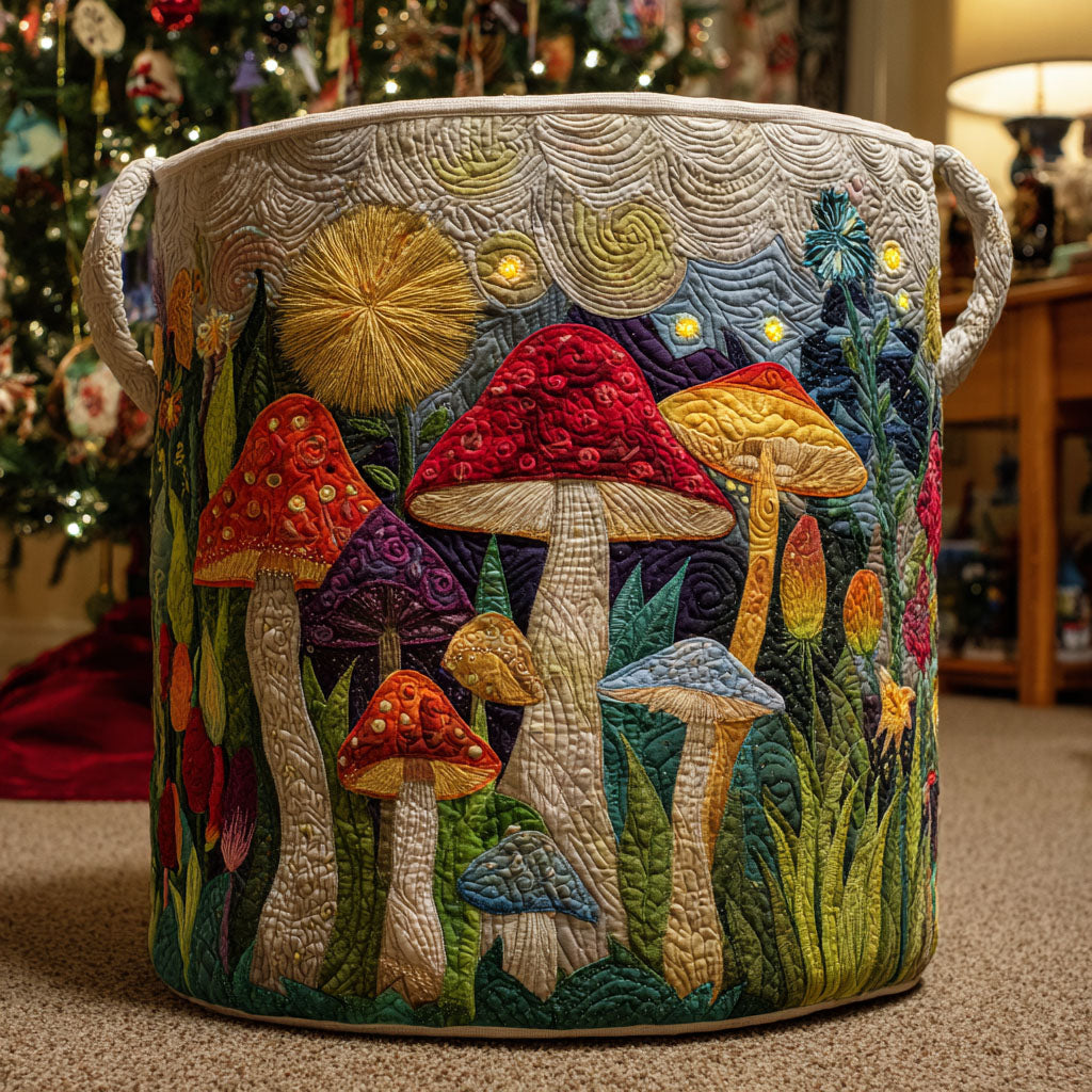 Fairy Garden Quilted Laundry Basket NCU0PTT2316