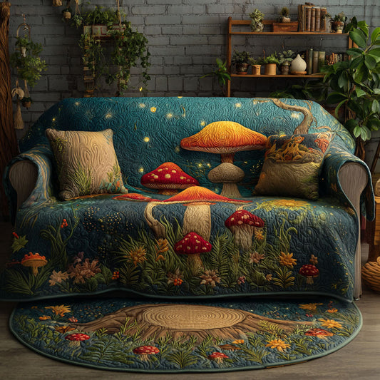 Fairy Garden Retreat Quilted Sofa Cover NCU0PTT2266