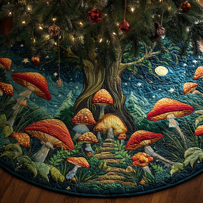 Fairy Glow Meadow Christmas Quilted Tree Skirt NCU0PTT2240