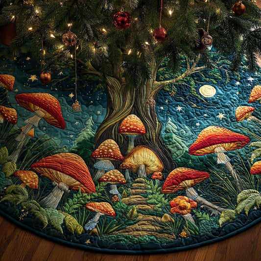 Fairy Glow Meadow Christmas Quilted Tree Skirt NCU0PTT2240