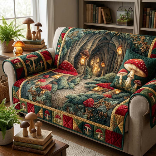 Fairy Hollow Trail Quilted Sofa Cover NCU0DQQ0695