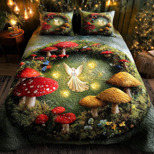 Fairy Ring Magic 3-Piece Quilted Bedding Set NCU0NNL031