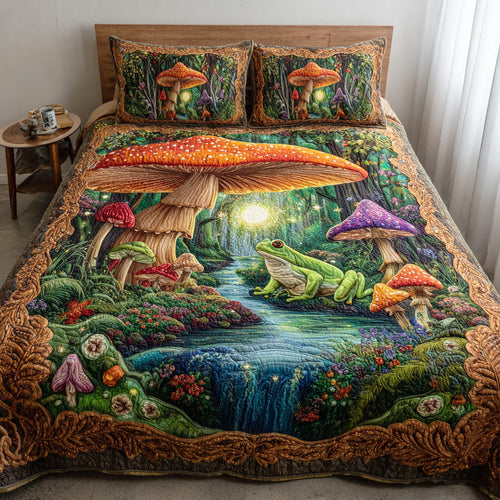 Fairycap Wonderland 3-Piece Quilted Bedding Set NCU0NTD1120