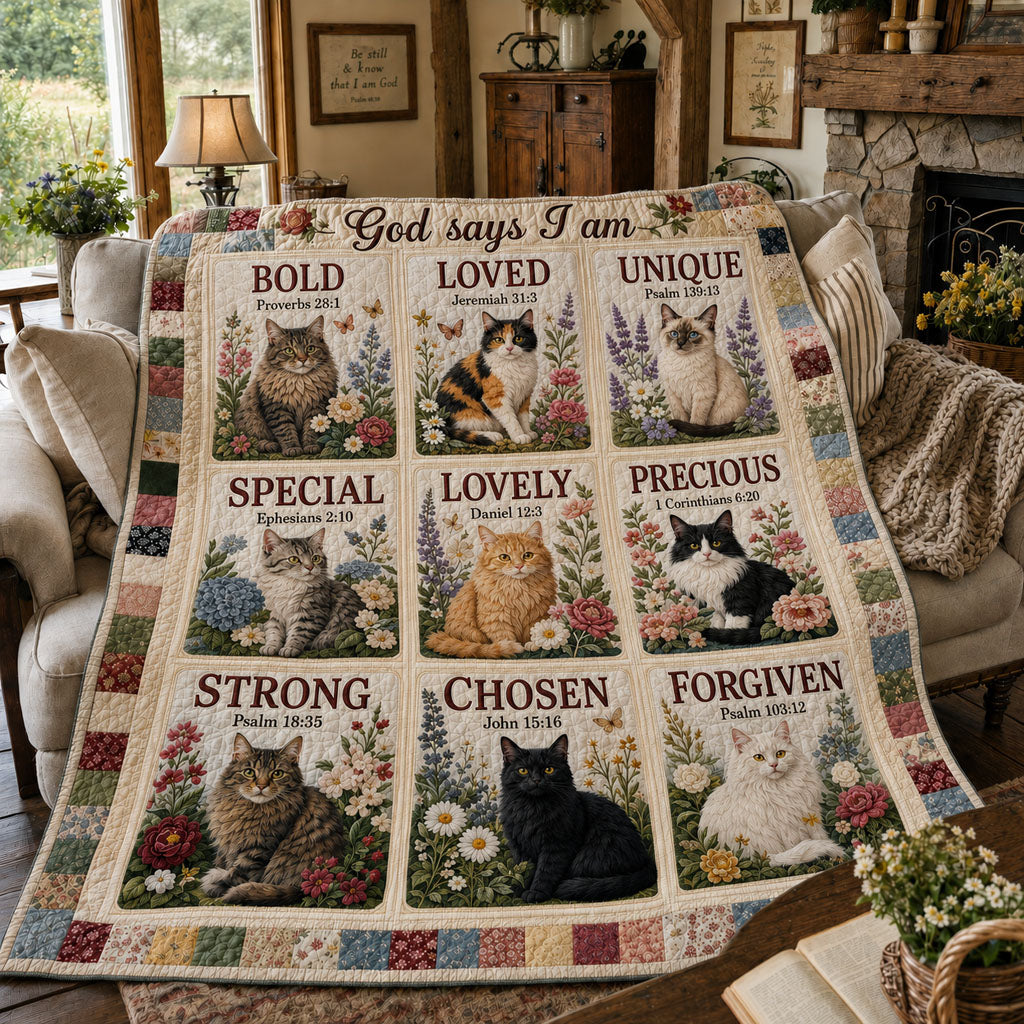 Faith Blooms Here Quilted Blanket NCU0PTT3297