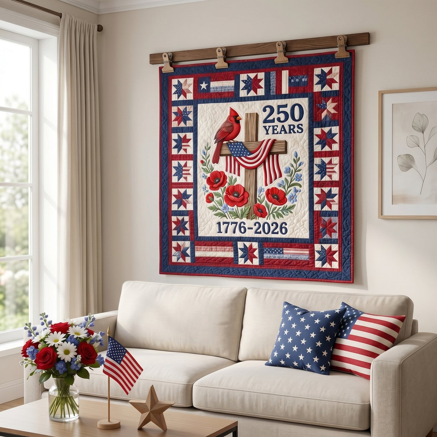 Faith Freedom Quilted Blanket NCU0NTD1884