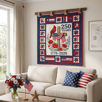 Faith Freedom Quilted Blanket NCU0NTD1884