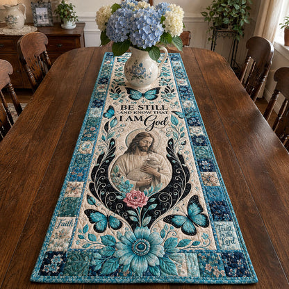 Faith in Full Bloom Quilted Table Runner NCU0PTT3397