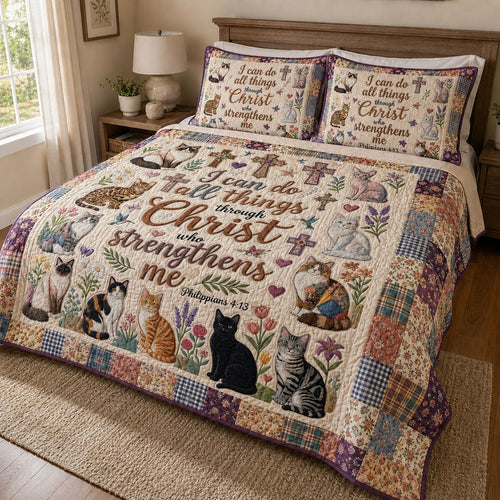 Faithful Companion 3-Piece Quilted Bedding Set NCU0PTT3310