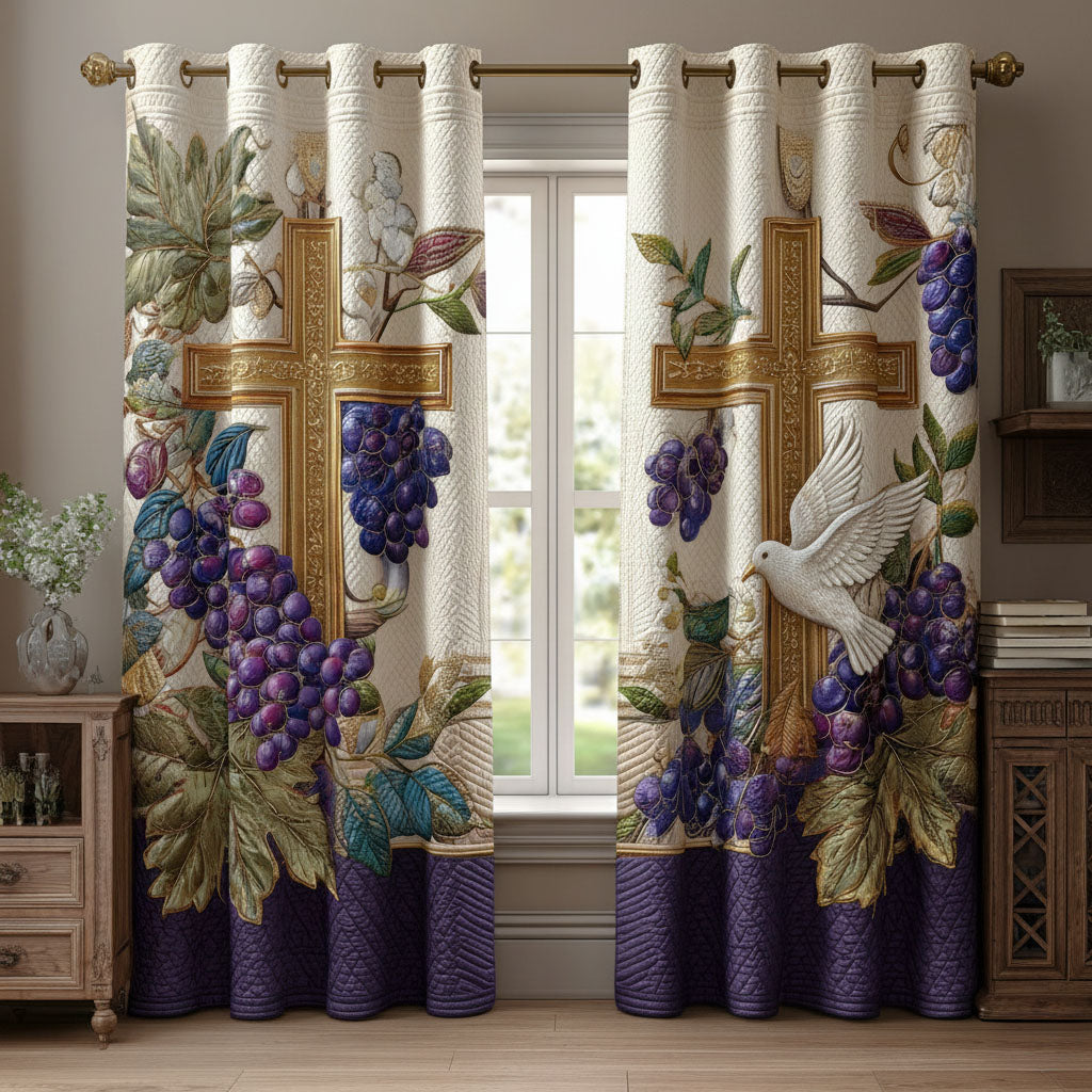 Faithful Dove Quilted Curtains NCU0PTT2453