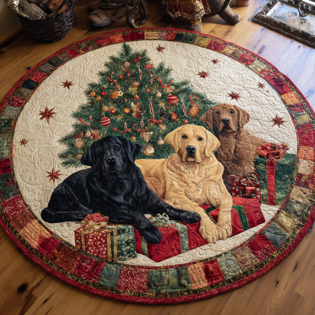 Faithful Friends Quilted Round Mat NCU0DV1351